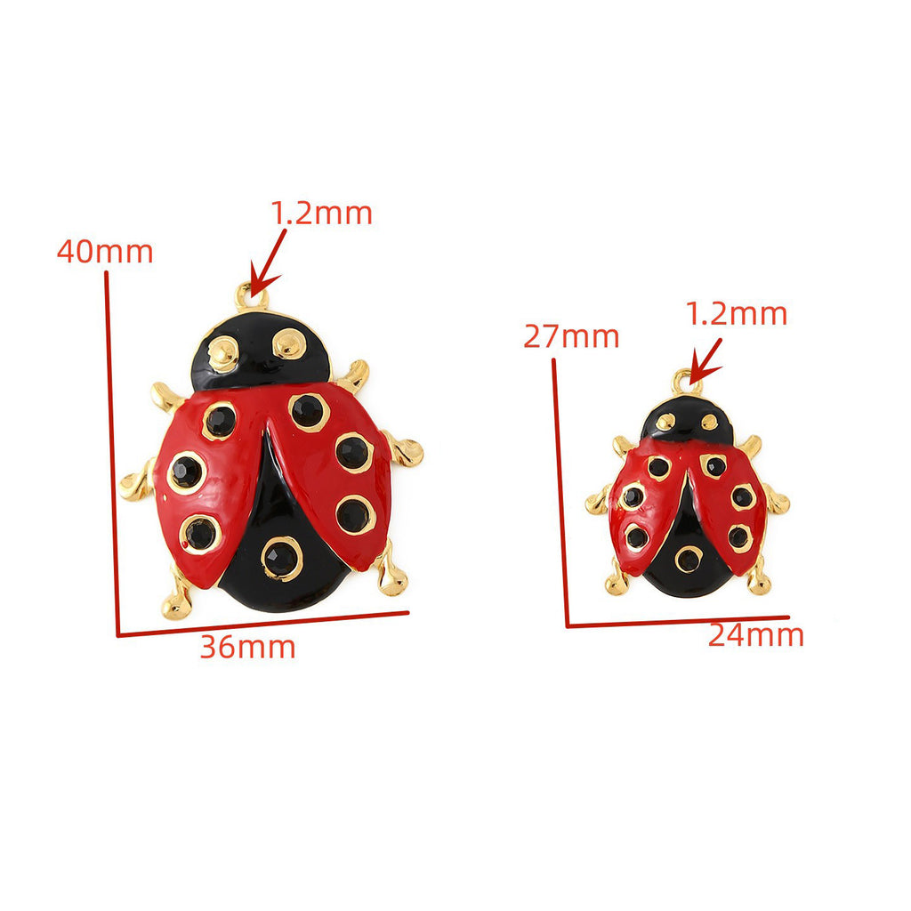 Aoxsie Stainless Steel Lady Bug Charms Pendant