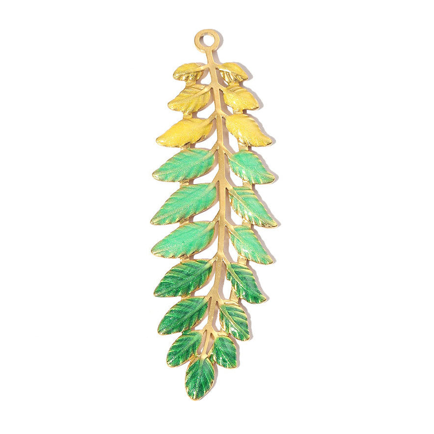 Aoxsie Stainless Steel Pendants Gold Plated Leaves