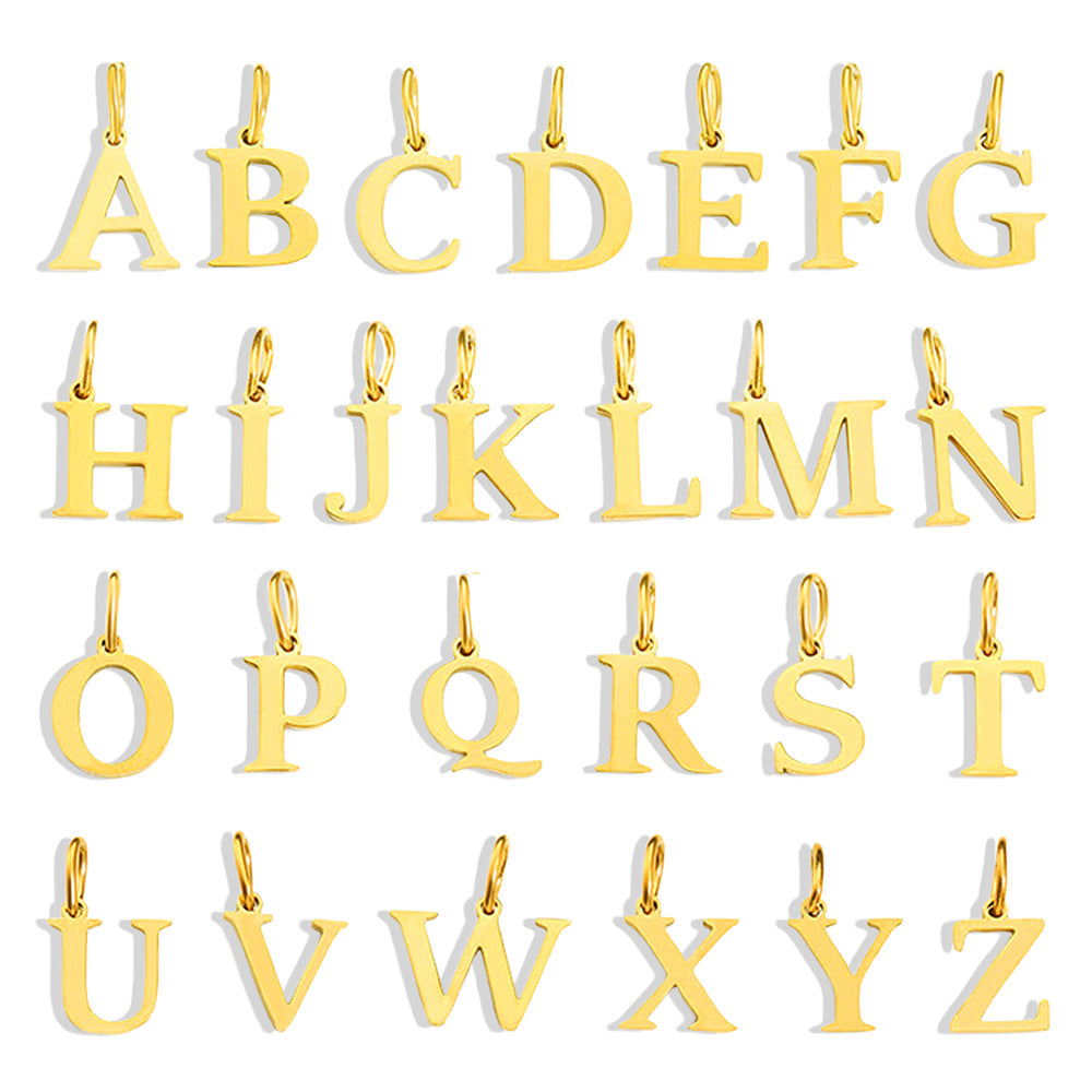 Aoxsie Alloy 26pcs Letter Charms A to Z with Jump Rings