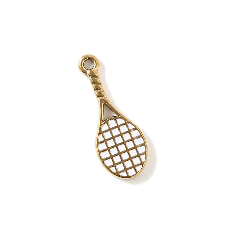 Aoxsie Stainless Steel Sports Tennis Charms Pendant