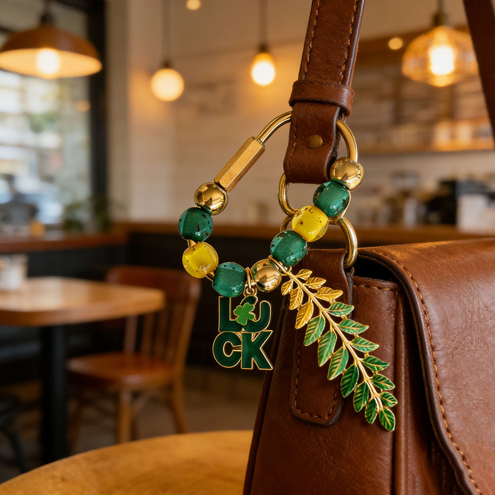 Aoxsie Bag Charm Green Luck Leaves