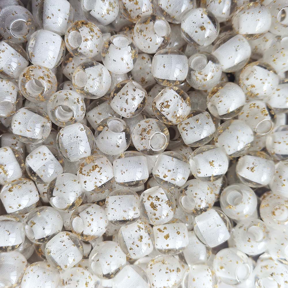 Aoxsie 200pcs Fake Glass Beads Mixed Random