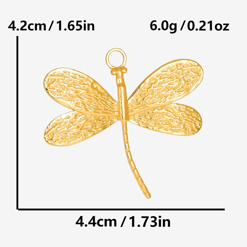 Aoxsie Stainless Steel Dragonfly Charms Pendants
