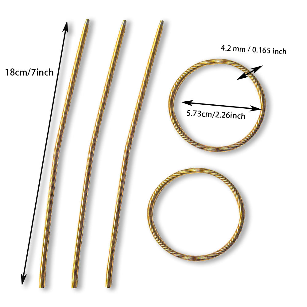 Aoxsie 5pcs Stainless Steel Spring Bracelet for Large Hole Beads Memory Wire Rope