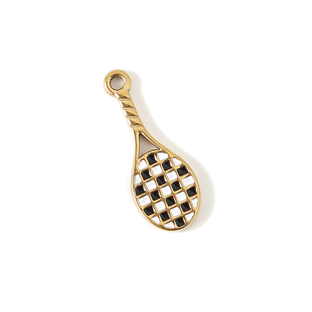 Aoxsie Stainless Steel Sports Tennis Charms Pendant
