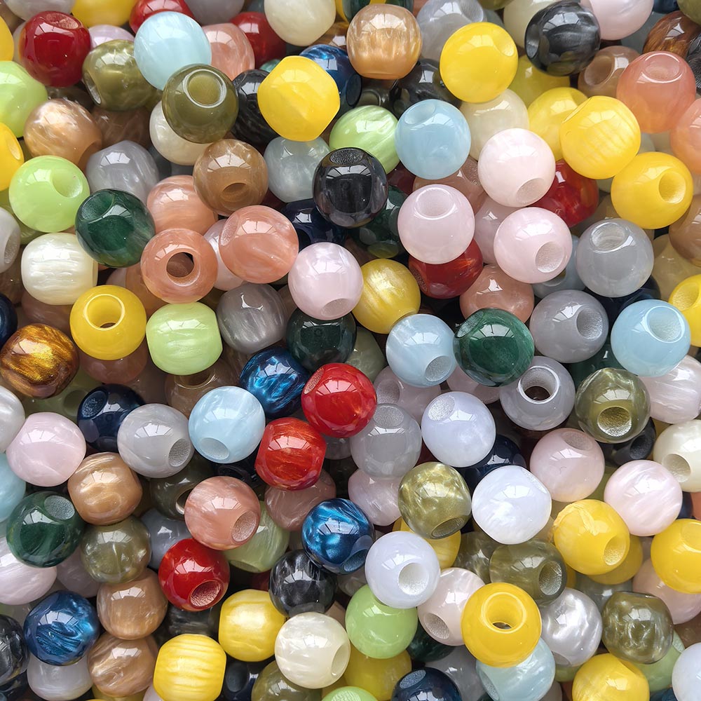 Aoxsie 200pcs Resin Beads Mixed Random