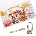 Aoxsie DIY Bag Charm Material Beaded Carabiner Keychain Kit