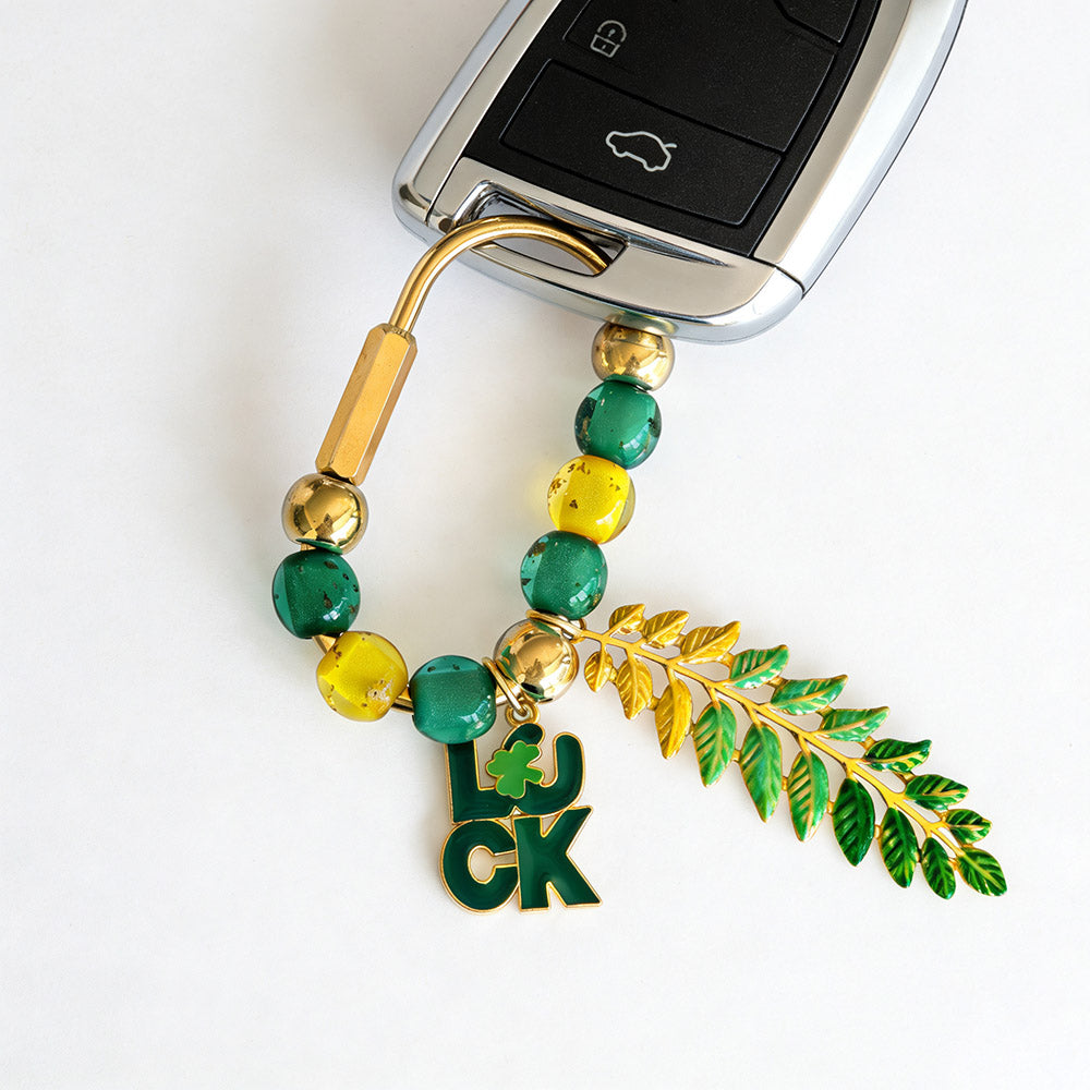 Aoxsie Bag Charm Green Luck Leaves