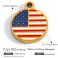 Aoxsie Stainless Steel American Flag Charms Pendants