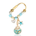 Aoxsie Bag Charm Blue Sea Shell Starfish