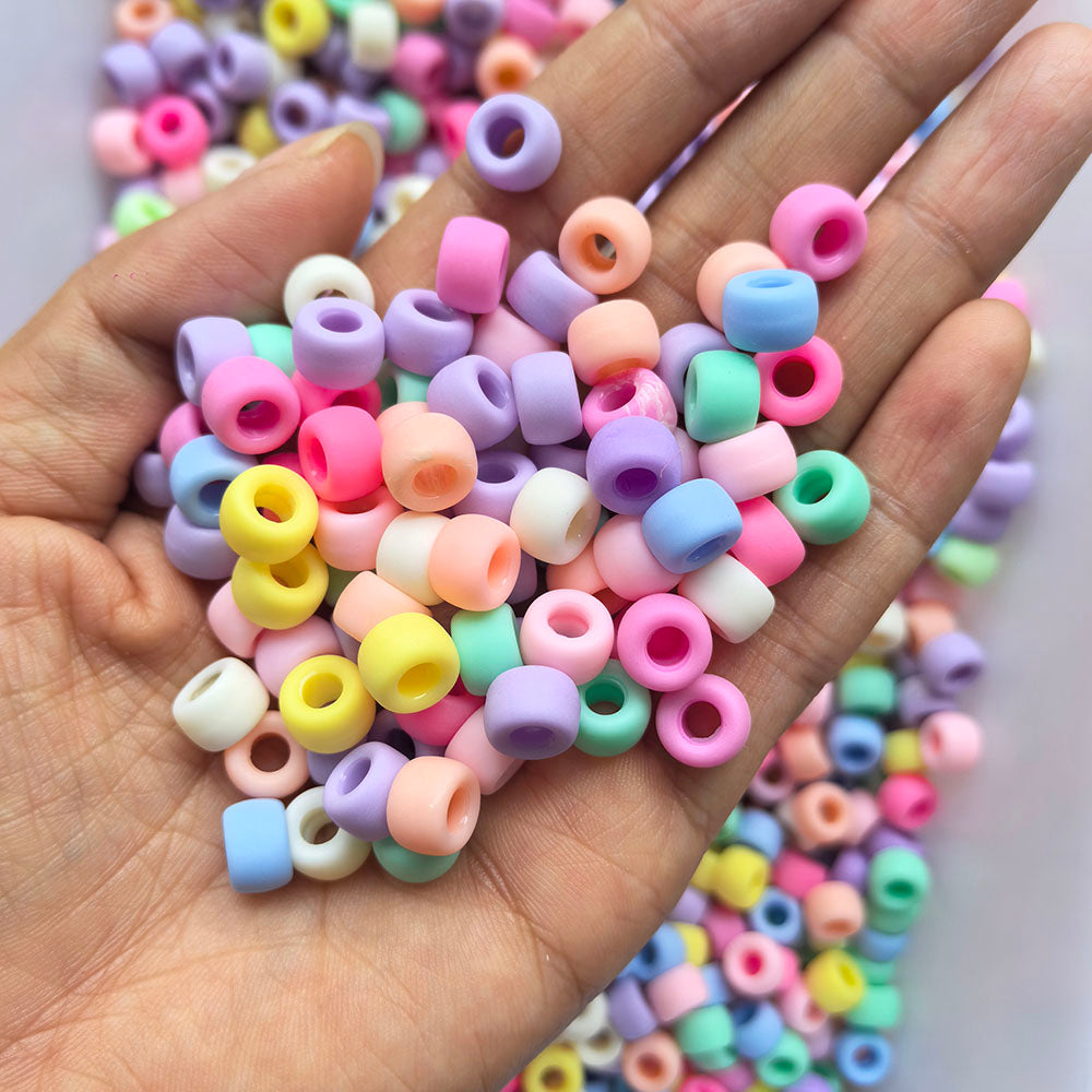 Aoxsie 500pcs Pony Beads Matte Pastel