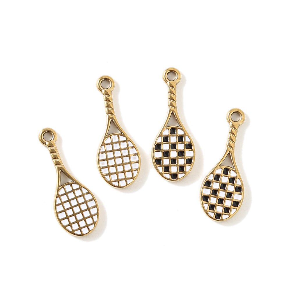 Aoxsie Stainless Steel Sports Tennis Charms Pendant
