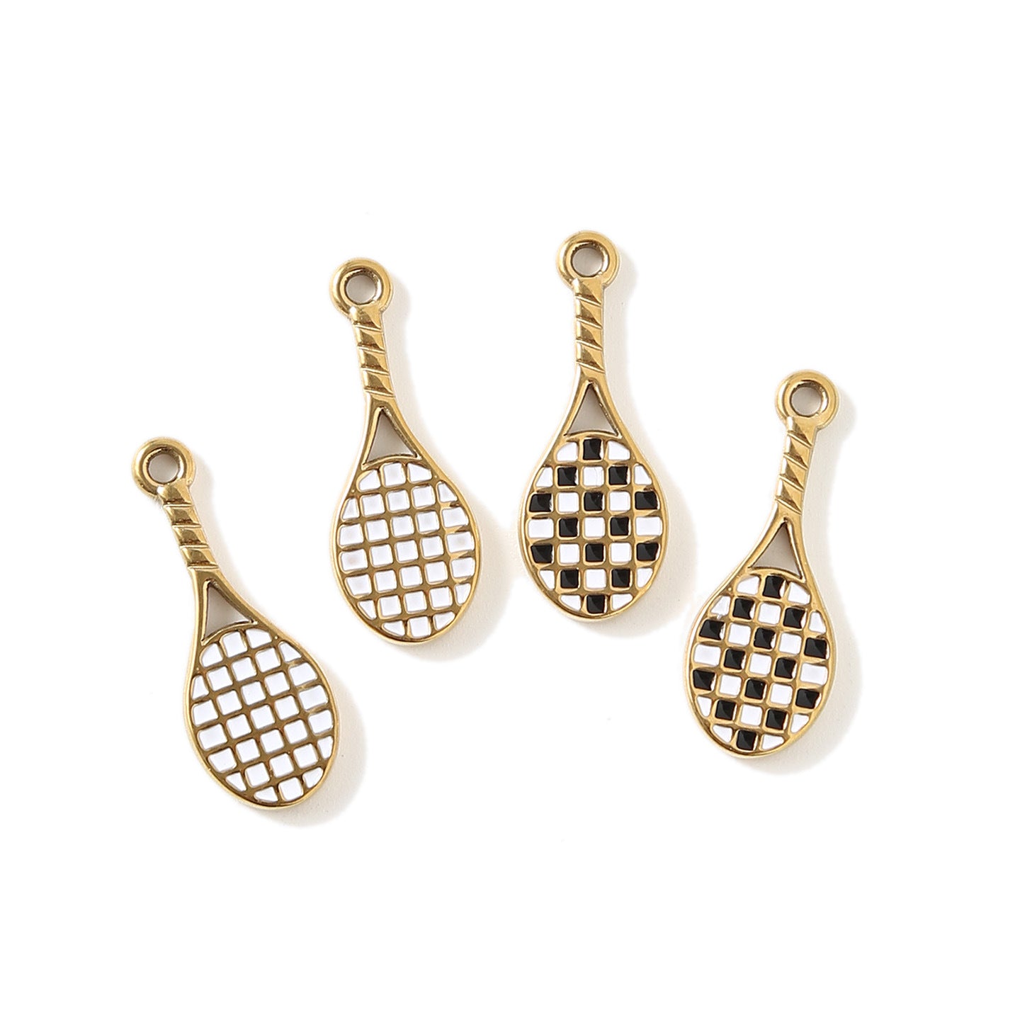 Aoxsie Stainless Steel Sports Tennis Charms Pendant