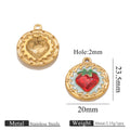 Aoxsie Stainless Steel Flower Charms Pendants