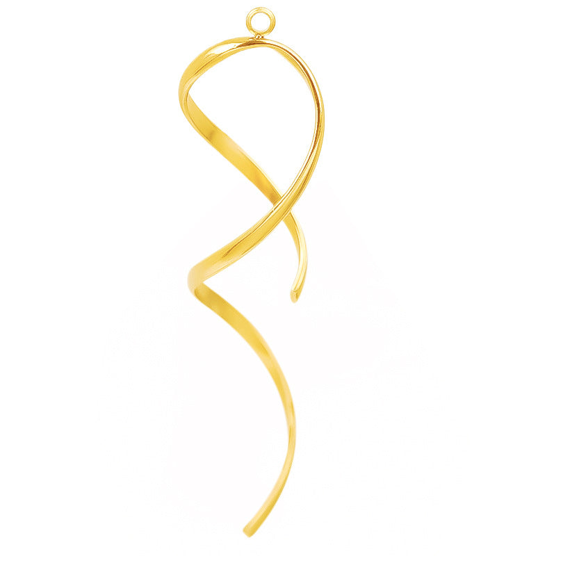 Aoxsie Stainless Steel Ribbon Charms Pendants