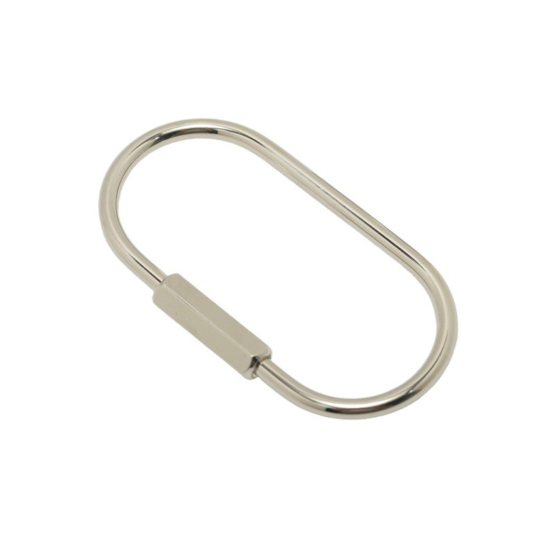 Aoxsie 6pcs Silver Color Carabiners Bag Charm  Key Ring