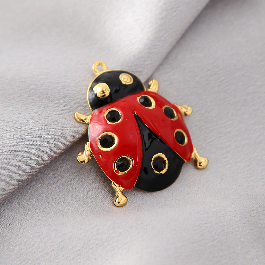 Aoxsie Stainless Steel Lady Bug Charms Pendant