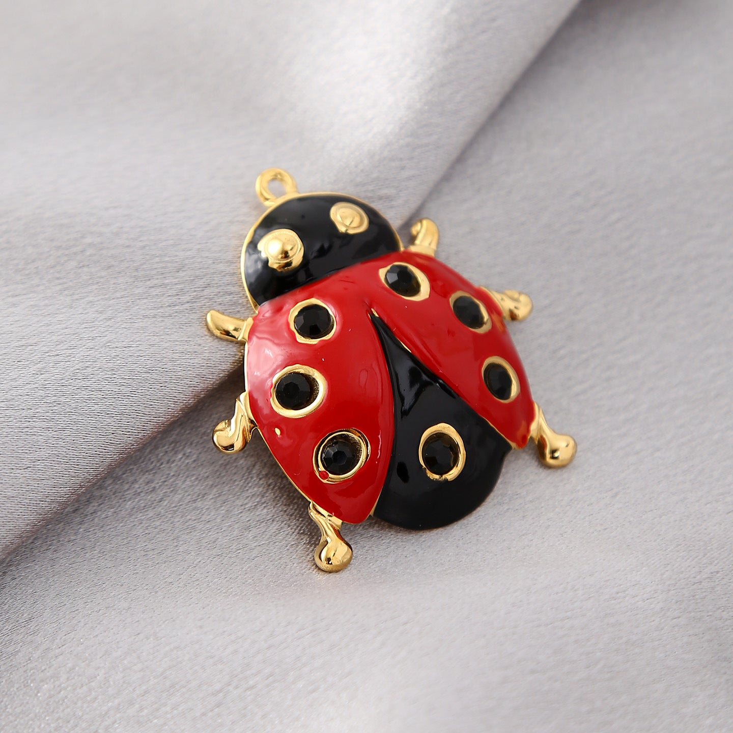 Aoxsie Stainless Steel Lady Bug Charms Pendant