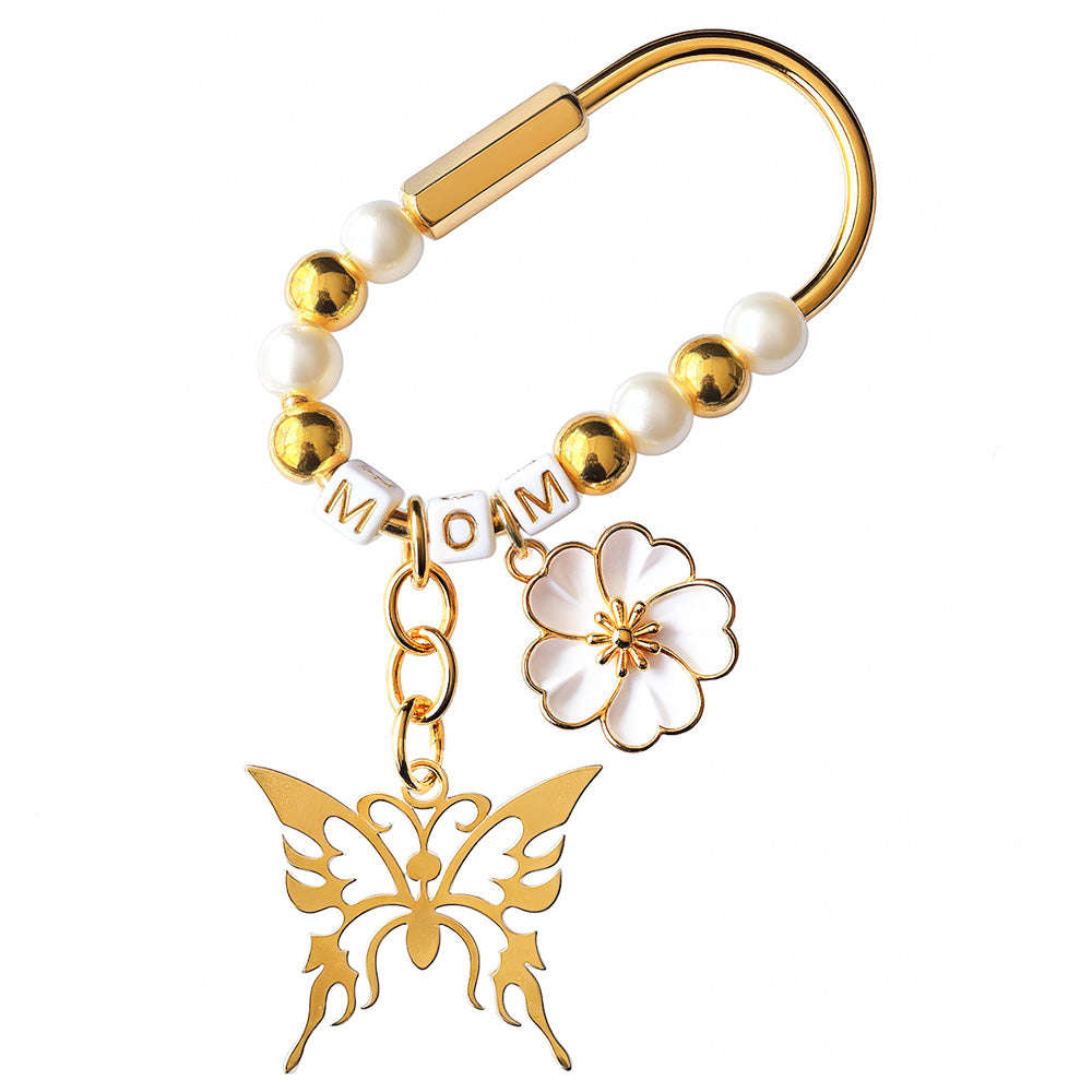Aoxsie Bag Charm Keychain Butterfly Mother's Day Gift for Mom