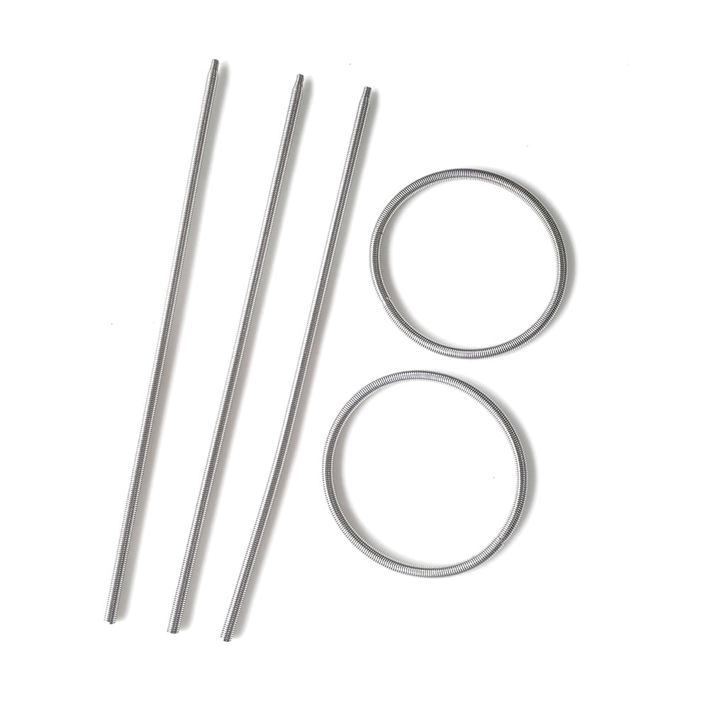 Aoxsie 5pcs Stainless Steel Spring Bracelet for Large Hole Beads Memory Wire Rope